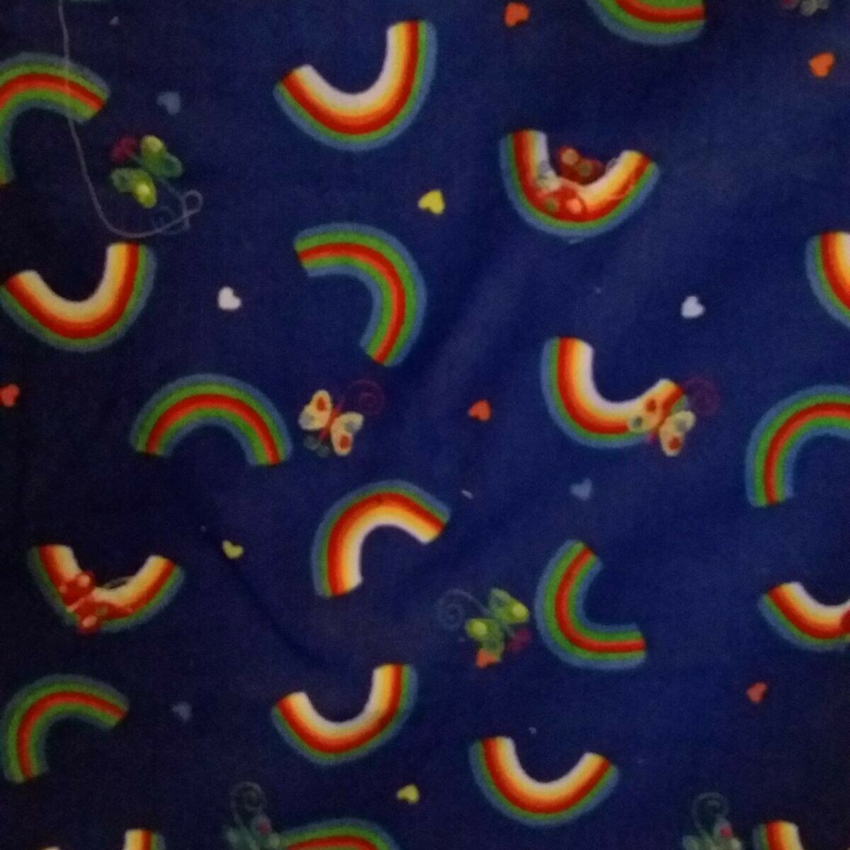 RAINBOWS & BUTTERFLIES ...EMBROIDERED CORDUROY