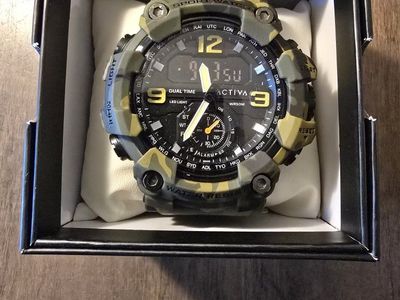Activa X Invicta Black Ops. Camo Dual Time Sport Watch 56mm