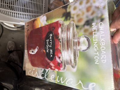 Circleware Chalkboard Wellington 1.5 Gallon Glass Beverage Dispenser