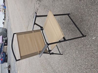 patio table and 3 matching chairs