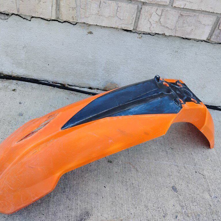 Motorcycle Dirt Bike Front Fender Orange/Black 27" long KTM 65 SX Polysport