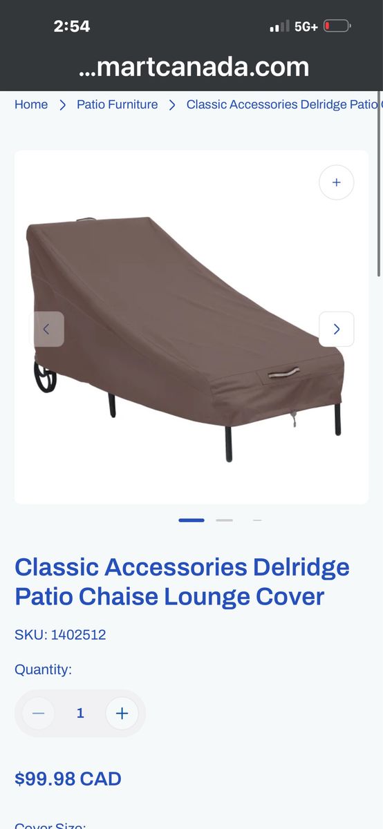 Delridge Patio Chaise Lounge Cover