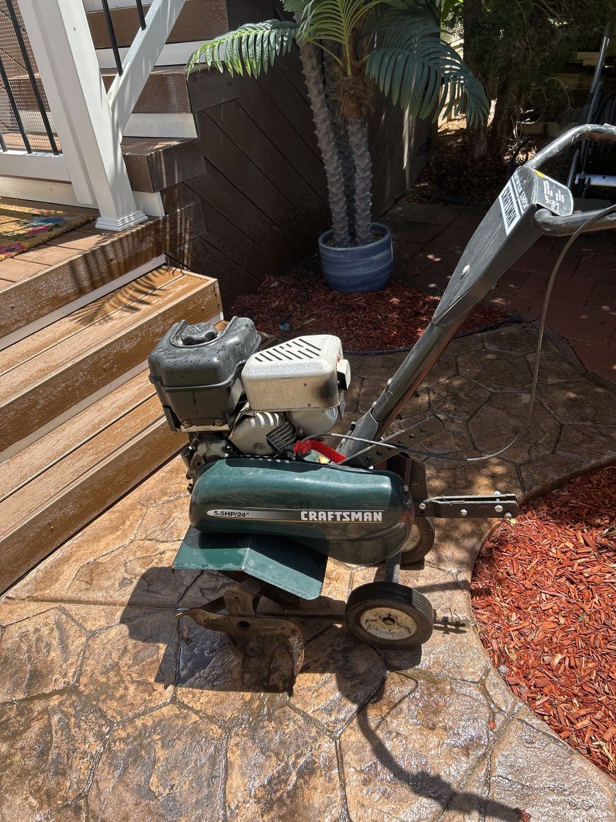 Craftsman 5.5 HP 24" Gas Powered Rototiller - Garden Cultivator