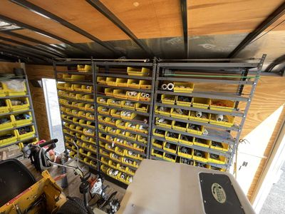 Lawn Sprinkler Invetory & Shelving.