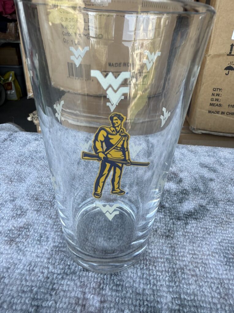 West Virginia NCAA 16oz Pint Glass New