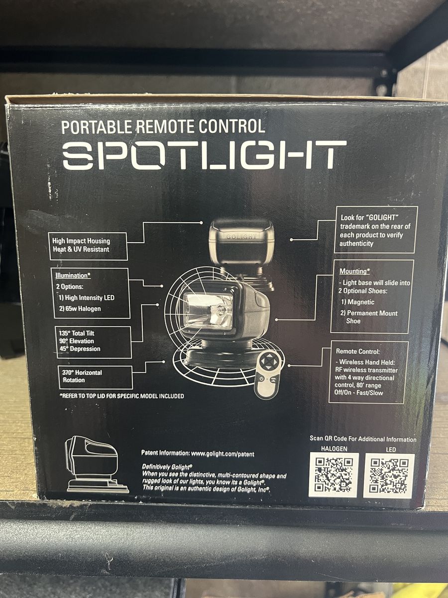 White GoLight GT Remote Control Spotlight 