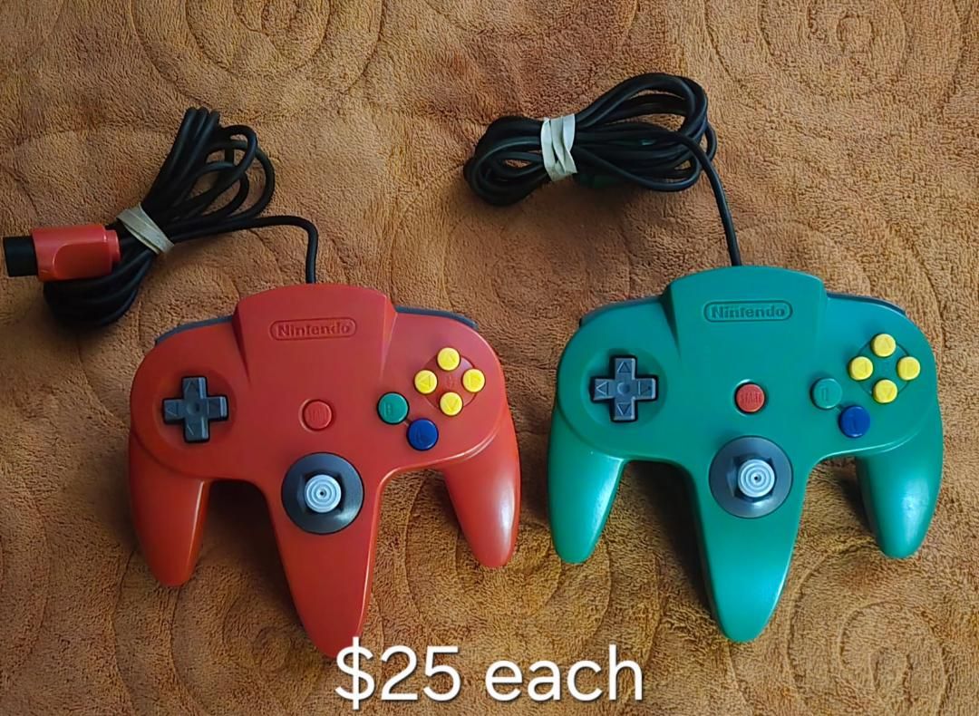 Authentic Nintendo n64 controllers $25 each! trades considered!