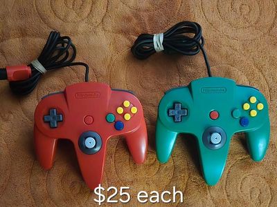 Authentic Nintendo n64 controllers $25 each! trades considered!
