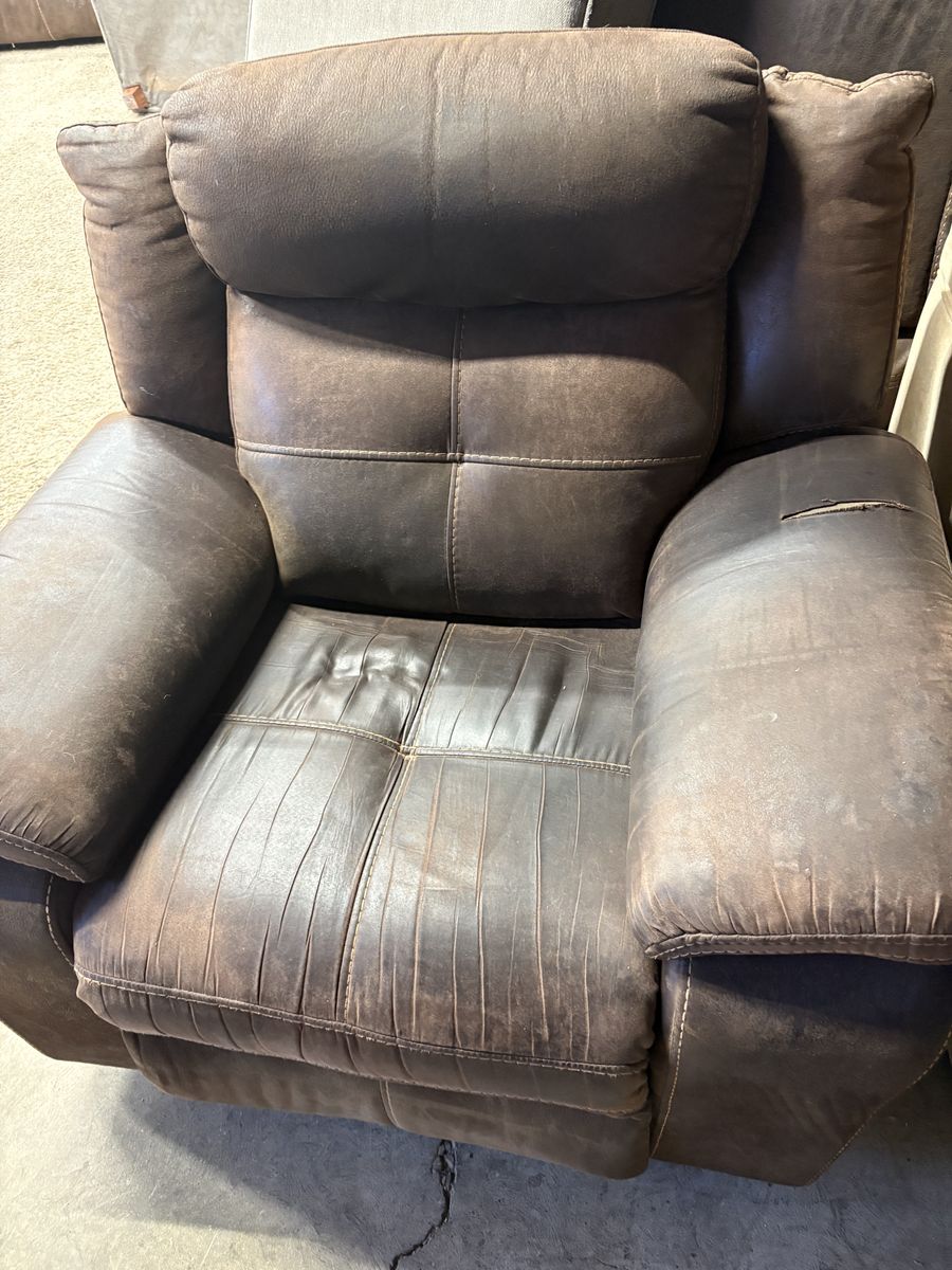brown Fabric Sofa Rocking recliner Seat