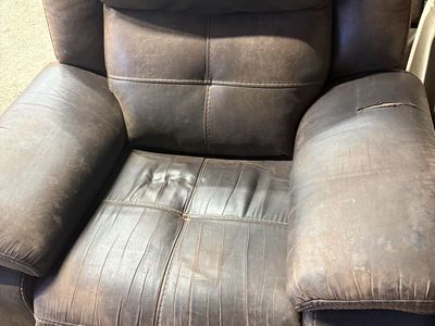 brown Fabric Sofa Rocking recliner Seat