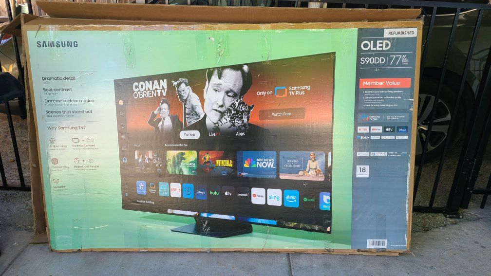 *FOR PARTS ONLY*  Samsung (Refurbished 77-Inch Class S90D OLED 4K Smart TV, Graphite Black