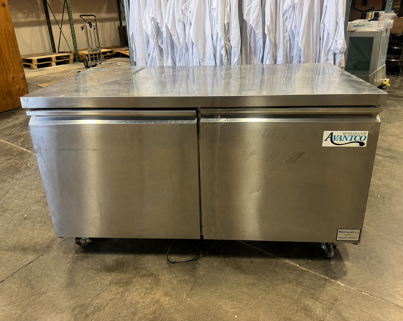 Avantco 60” Commercial Undercounter Refrigerator – 2 Door Stainless Steel