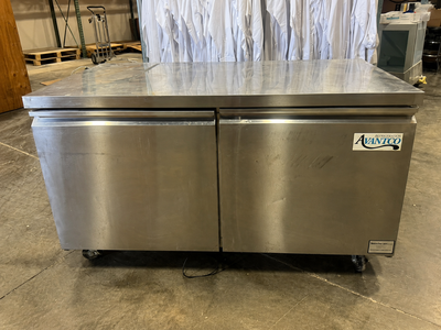 Avantco 60” Commercial Undercounter Refrigerator – 2 Door Stainless Steel
