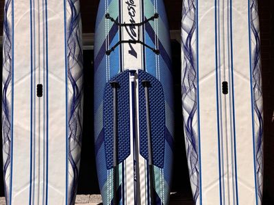 Wave Storm Stand Up Paddle Board (SUP) & Paddle - Blue/White, Excellent Condition