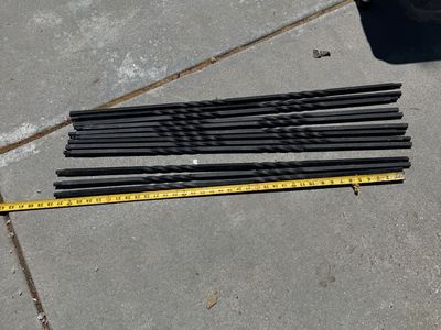 Black wrought iron balusters
