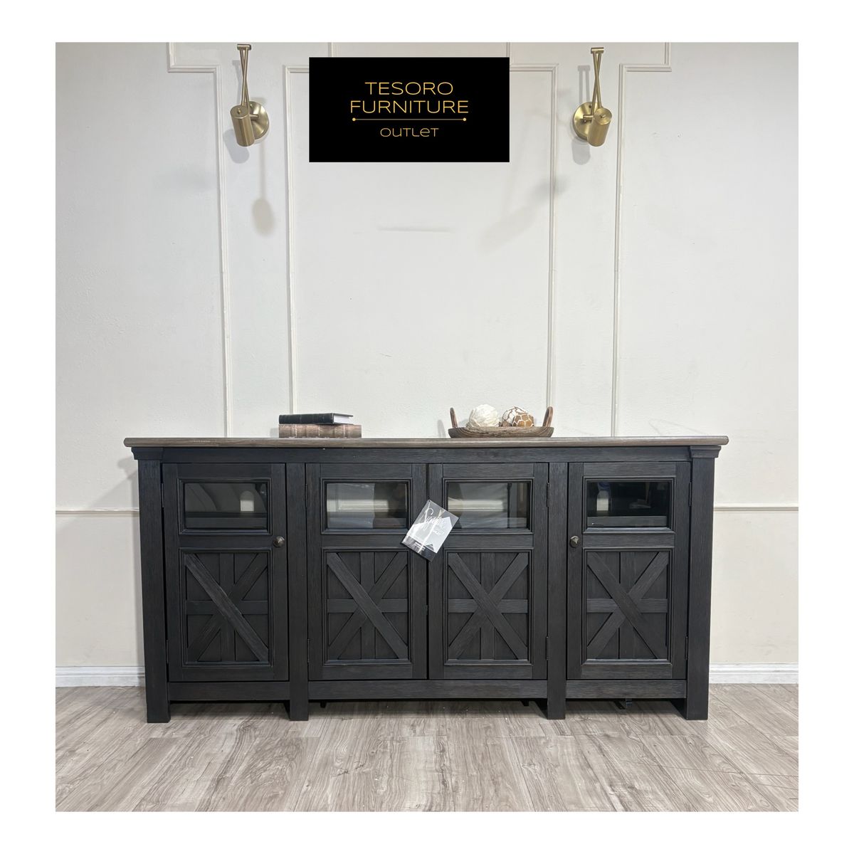 ASHLEY FURNITURE TYLER CREEK 74” MEDIA CONSOLE