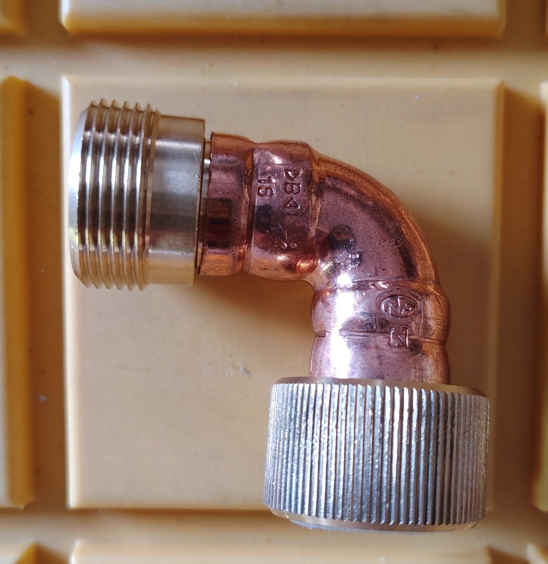 Brass Copper 90 Degree Elbow Plumbing Hose Pipe Connectors Lot