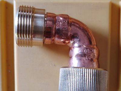 Brass Copper 90 Degree Elbow Plumbing Hose Pipe Connectors Lot