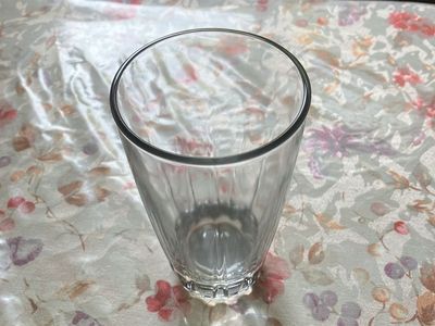 Clear Fluted Glass Tumbler Drinking 16 ozCup