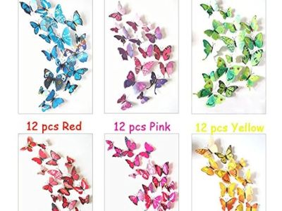 72 Pcs 3D Butterfly Wall Decals