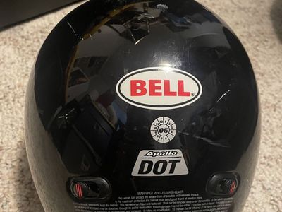 Bell Apollo DOT Motorcycle Helmet - Black, Size M (unverified)