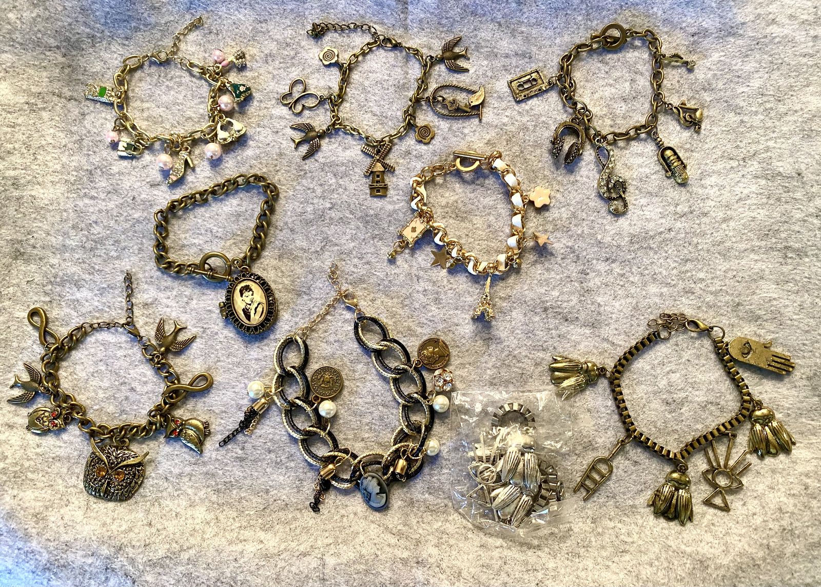 NEW CHARM Bracelets - Fun Variety, Mixed Metals, Enamel & Styles - Your Choice $12 For Yourself Or A Gift - C PIX