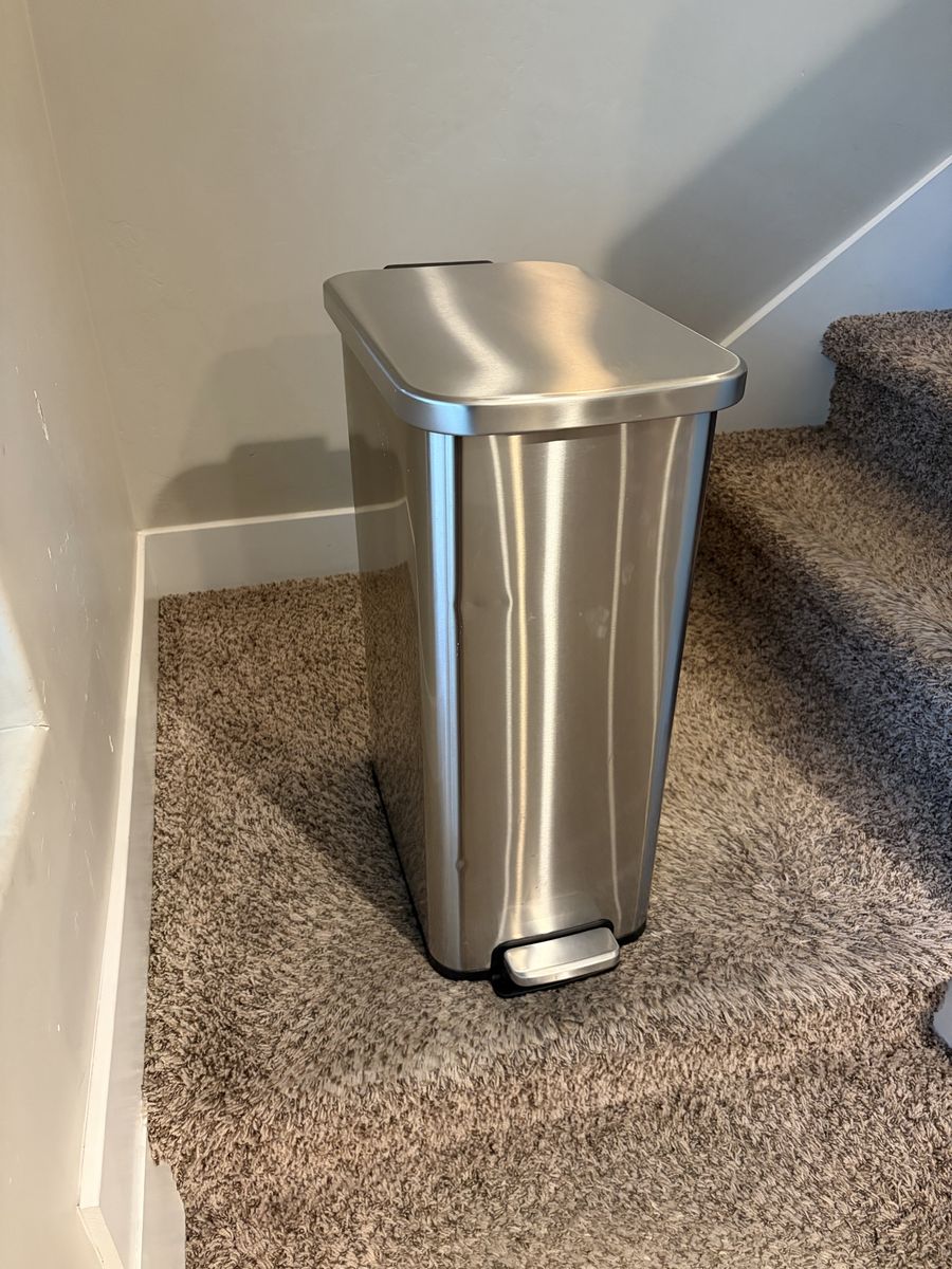 Slim Stainless Steel Step Trash Can - Great Condition (13 Gallon)