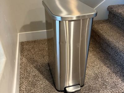 Slim Stainless Steel Step Trash Can - Great Condition (13 Gallon)