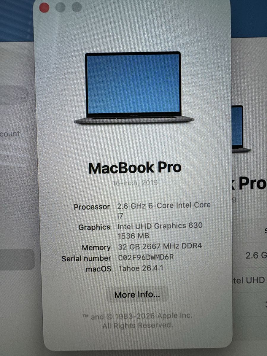 2019 MacBook Pro 16 Inch