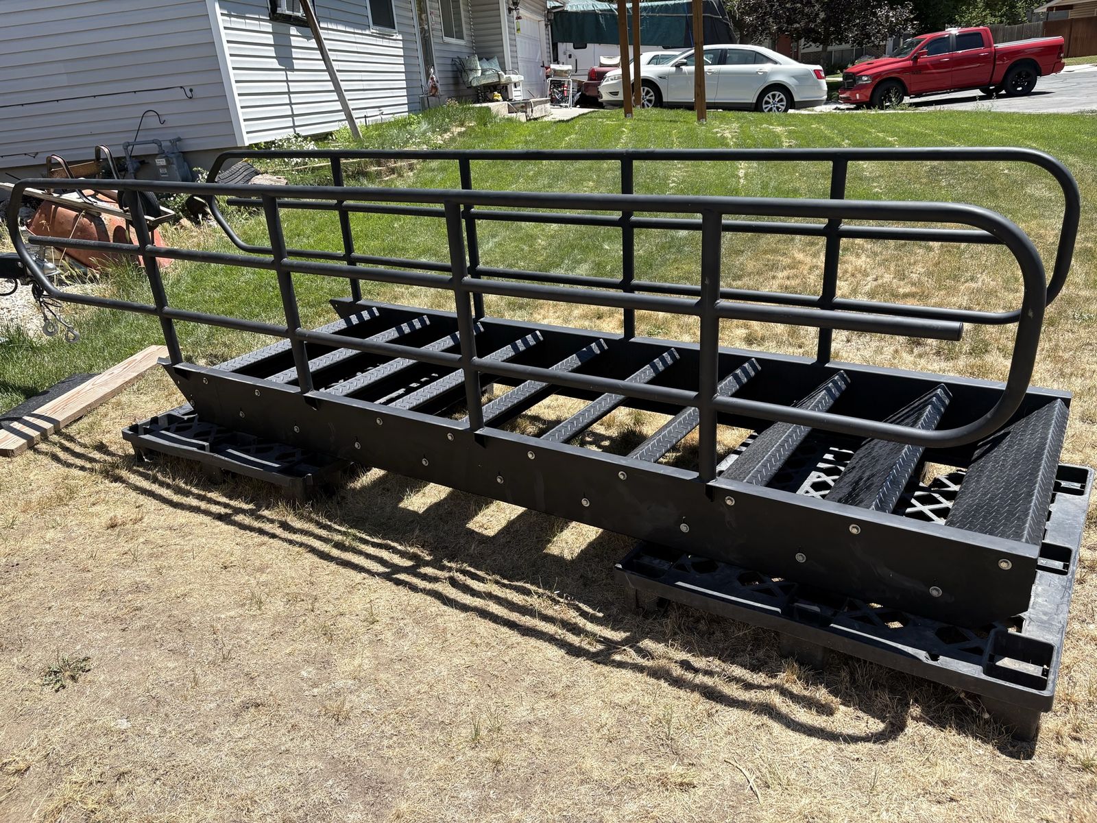 Warehouse metal staircase