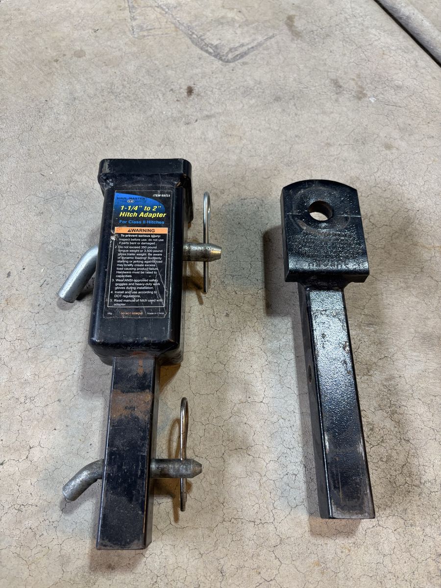 1-1/4 to 2" Hitch Adapter and 1-1/4" Ball Mount