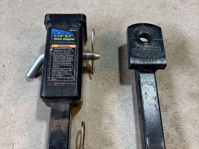 1-1/4 to 2" Hitch Adapter and 1-1/4" Ball Mount