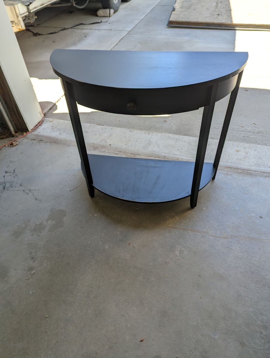 Small black entry table