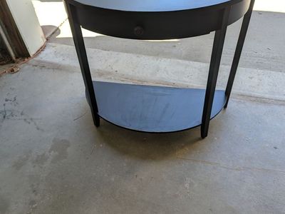 Small black entry table