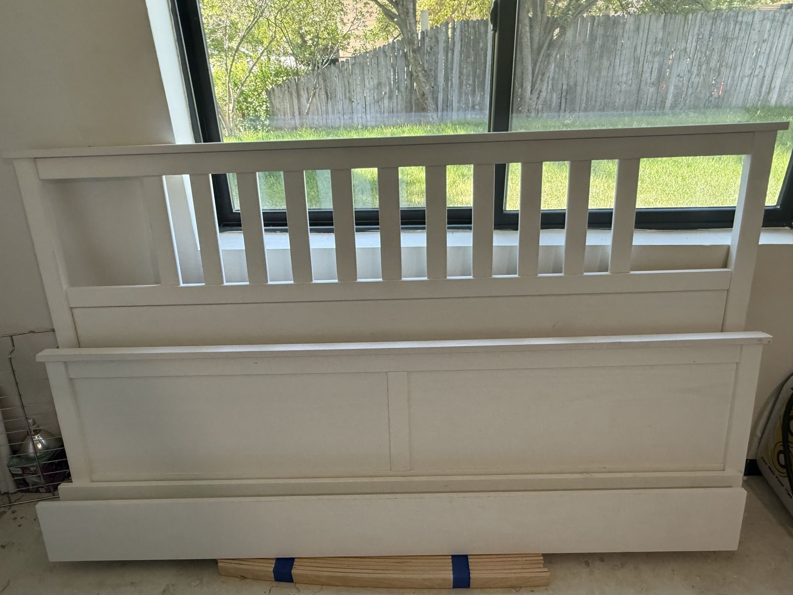 Bed Frame and Book Shelf QUEEN