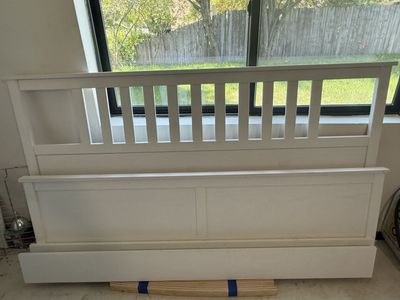 Bed Frame and Book Shelf QUEEN