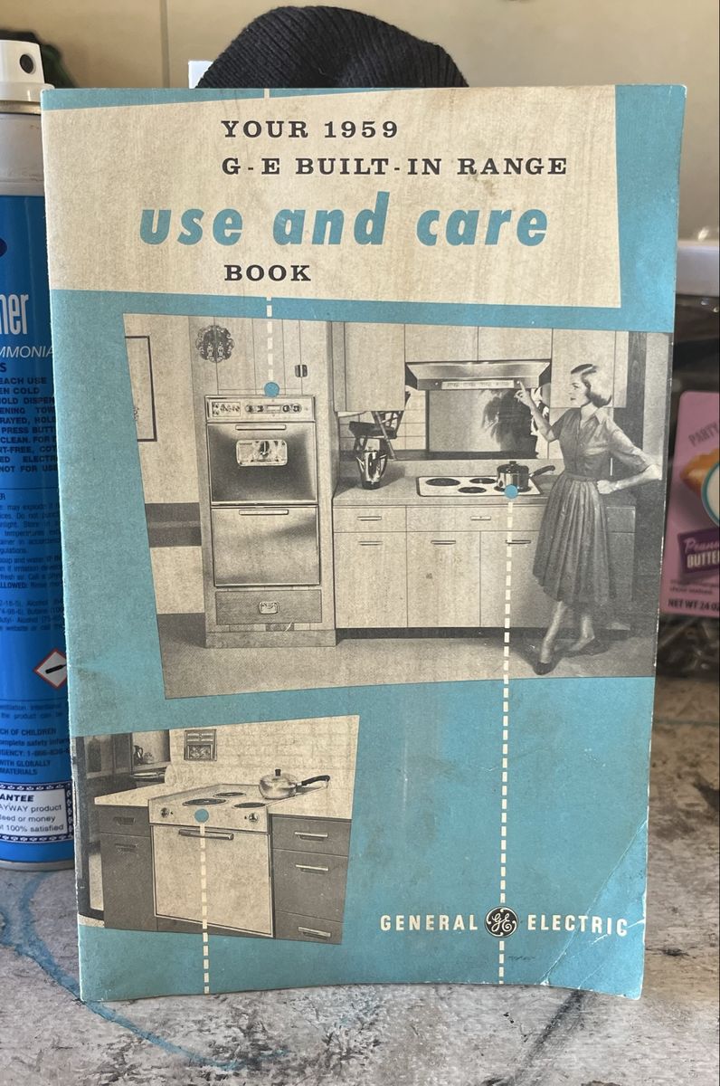 1959 General Electric GE Built-In Range Use & Care Manual Vintage Appliance Guide