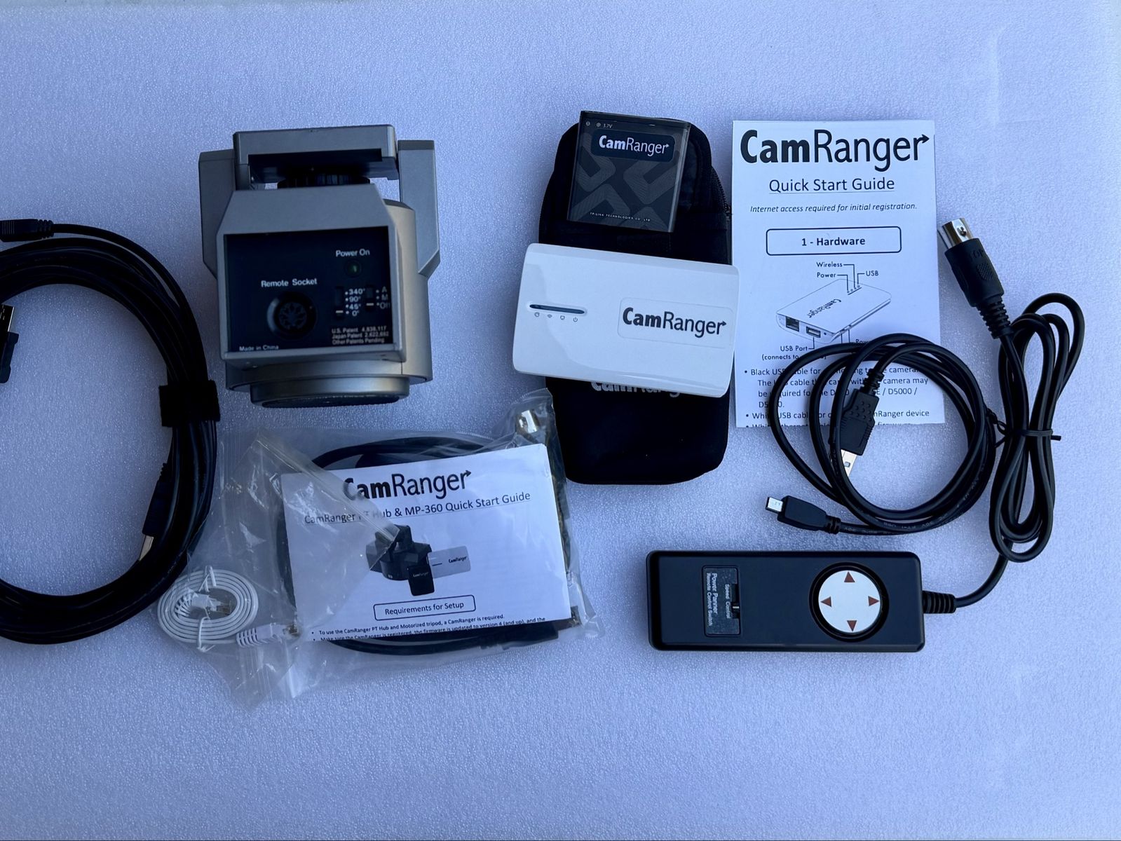 CamRanger Wireless Camera Control + PT Hub + MP-360 Motorized Pan/Tilt Head – Complete Kit – $225