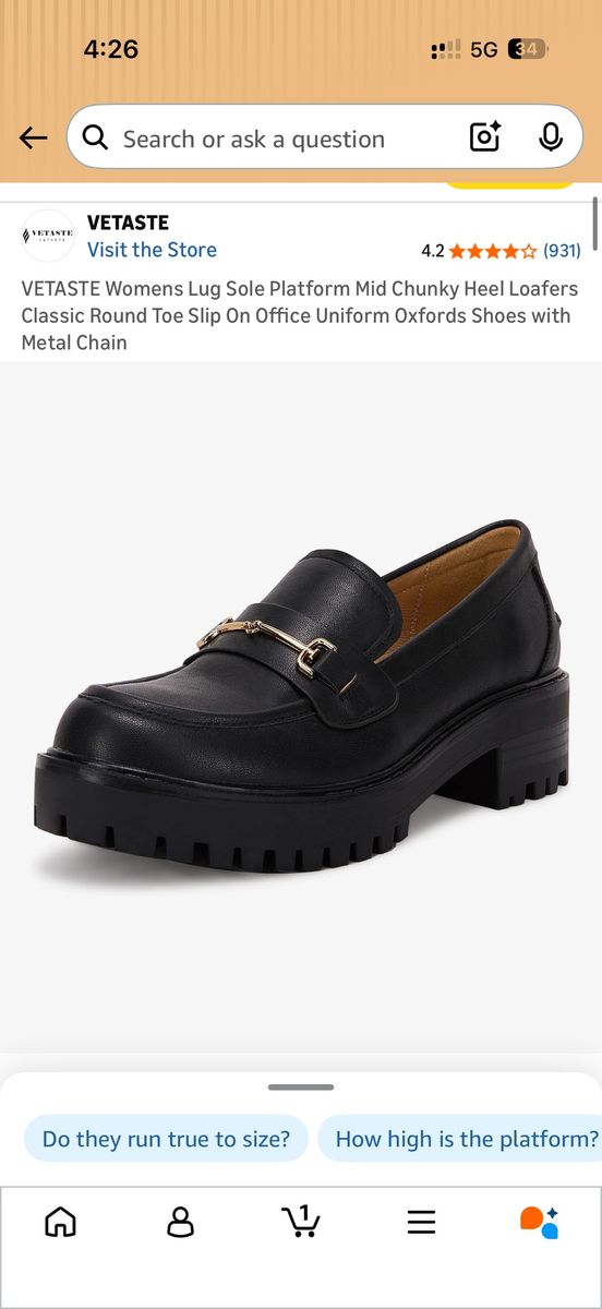 Brand New Women's Platform Loafers Size 9.5
