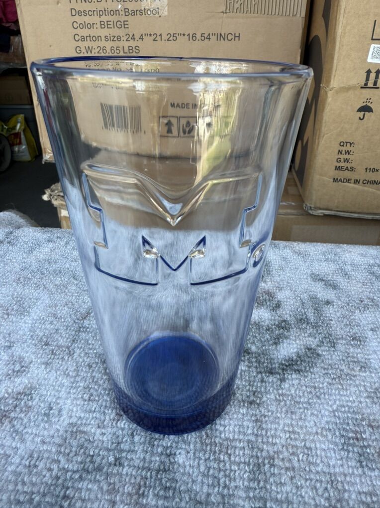 Michigan University 16oz Pint Glass NCAA New