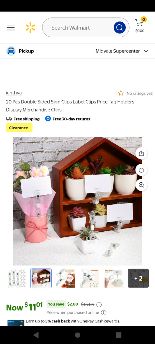 Bag of 50-100 clip sign holders for farmers market or stores