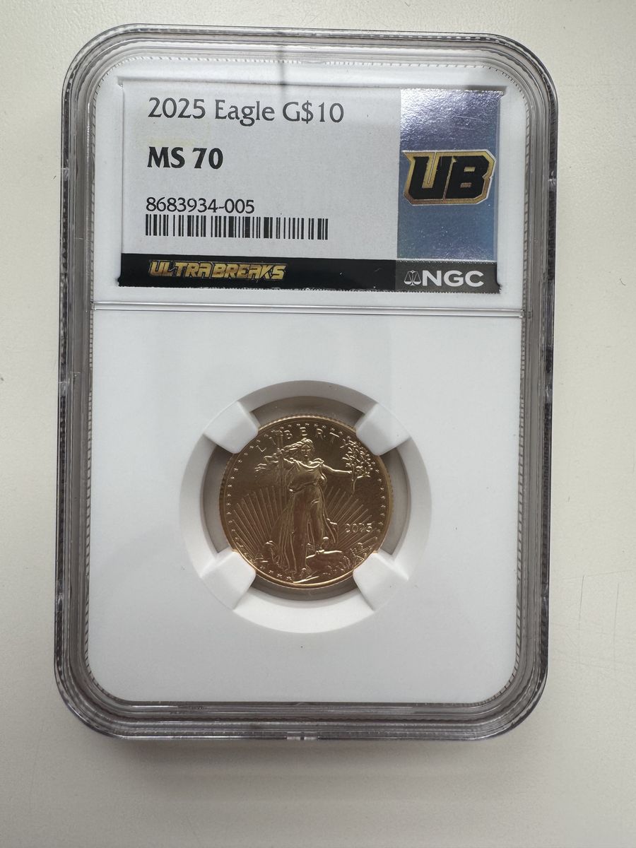Gold Coins 1/4 Ms 70 and 1/10th MS 69oz sealed and graded