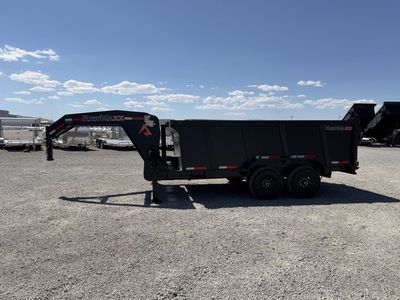 2026 RawMaxx 7x14 14k LPX Low-Pro 13lb I-Beam Gooseneck Telescopic Dump Trailer