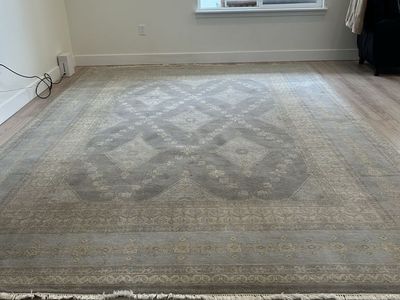 Large Traditional Area Rug with Fringe