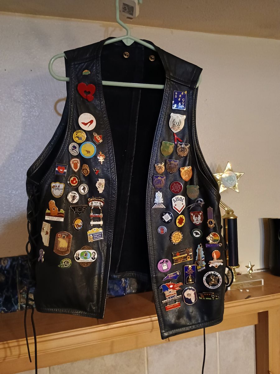 One of a kind " A Taste of Leather" vest from between 1967 and 1971