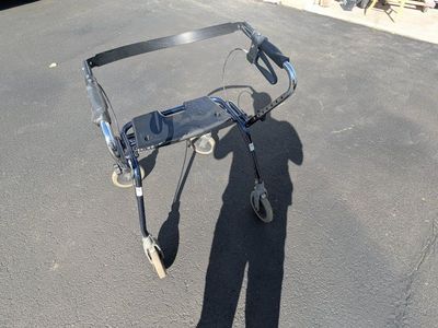 Dolomite Alpha Rollator Walker with Seat and Hand Brakes - Blue