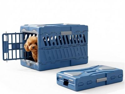 Collapsible Dog Crate for Medium/Small Dogs, 22.05 Inches Long