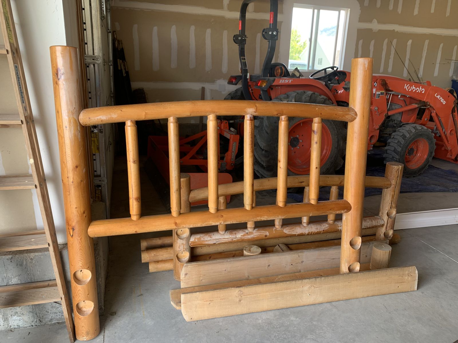 Queen Log Bedframe