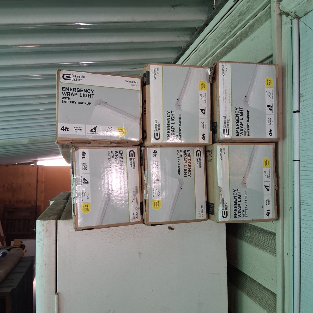 Emergency wrap lighting with battery backup