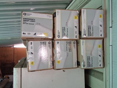 Emergency wrap lighting with battery backup